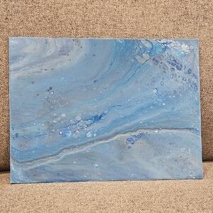 Abstract Blue Canvas (Panel) Art